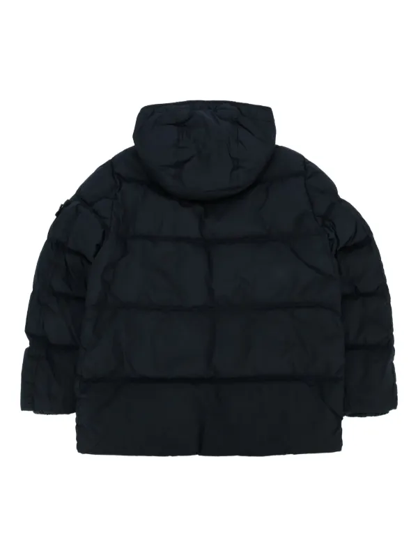 Stone Island Junior Hooded Puffer Jacket Blue FARFETCH TR