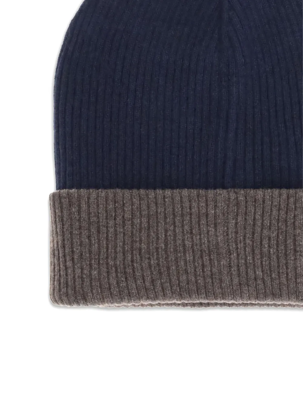 Brunello Cucinelli ribbed cashmere beanie - Blauw