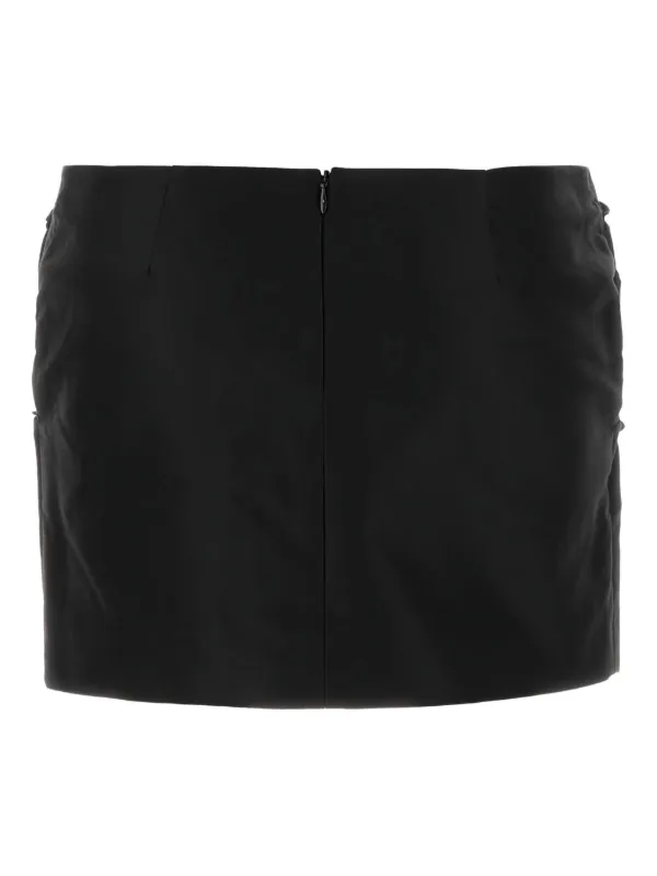 Magda Butrym Rose-detail Mini Skirt in Black