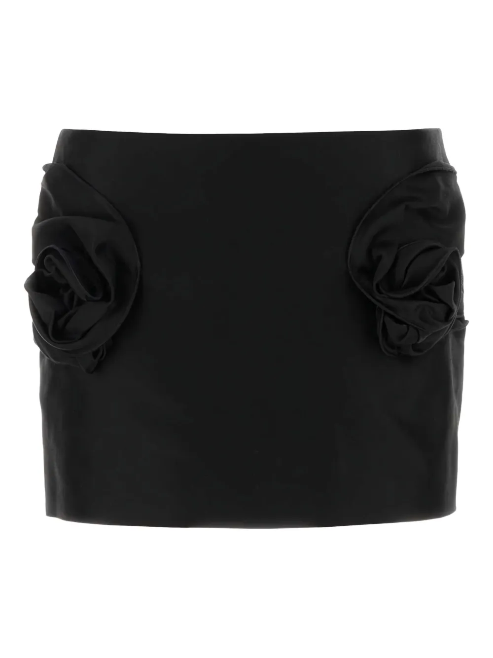 Magda Butrym rose-detail mini skirt - Zwart