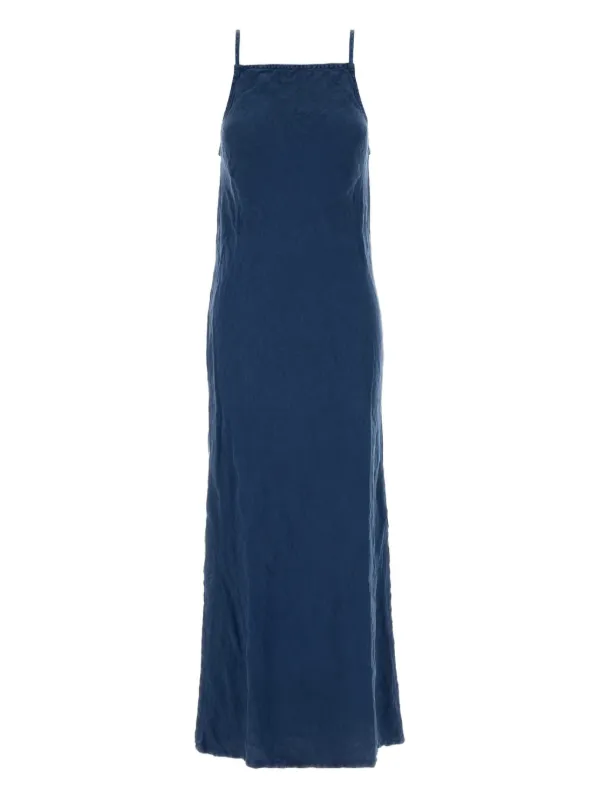 LOIS JEANS Linen Maxi Dress | Blue | FARFETCH LOIS JEANS Linen Maxi Dress | Blue | FARFETCH