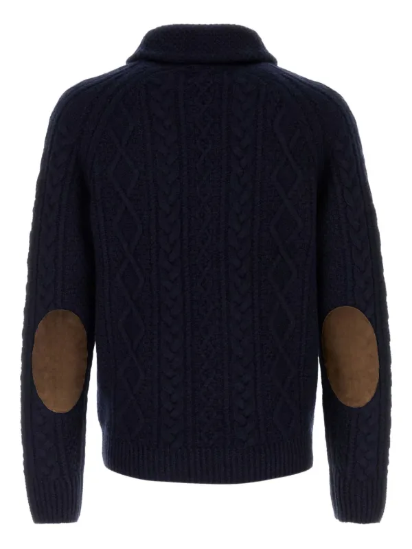 Polo Ralph Lauren cable-knit shawl-collar Cardigan Blue
