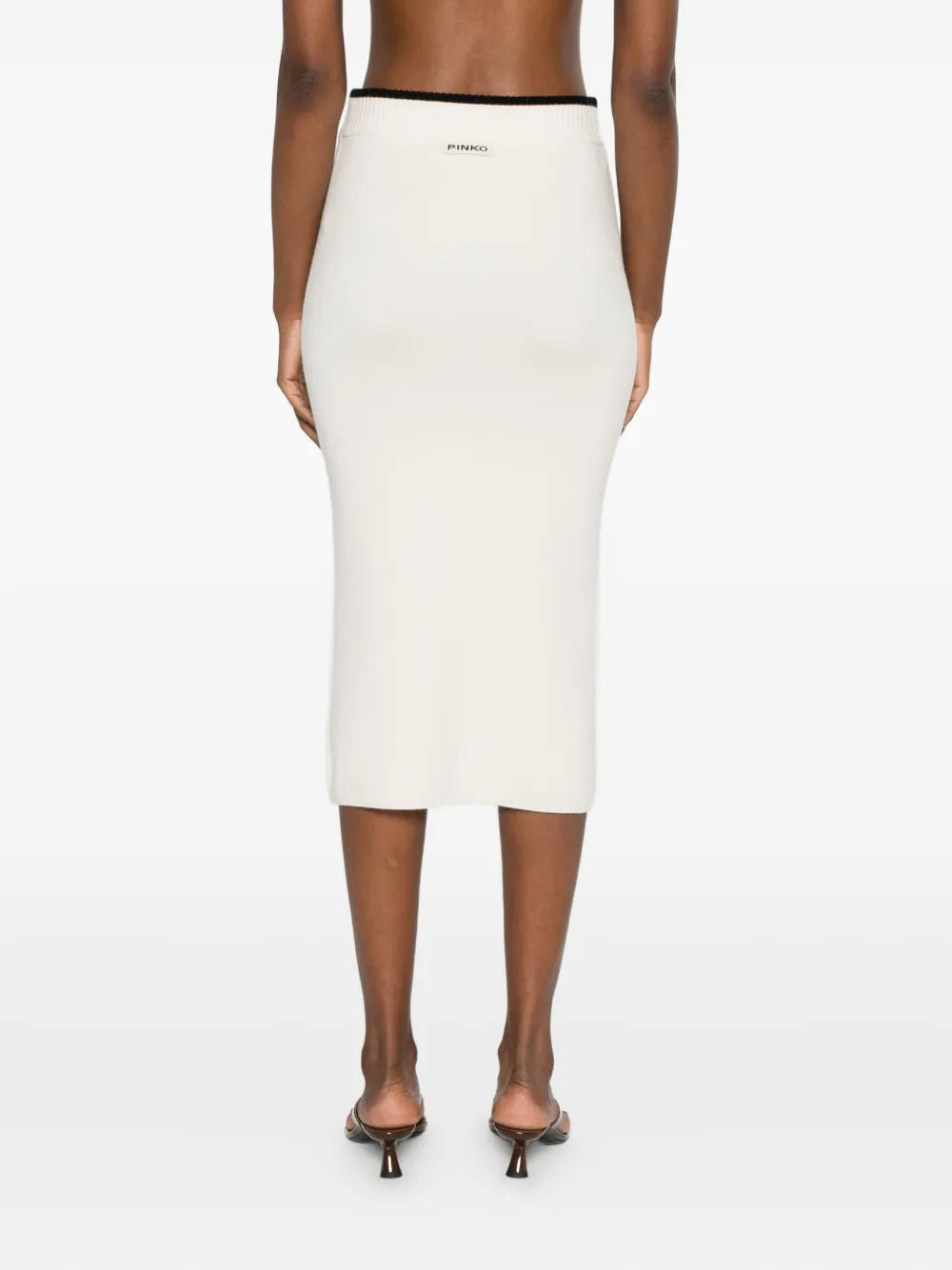 Pinko Wool Blend Skirt In Neutral