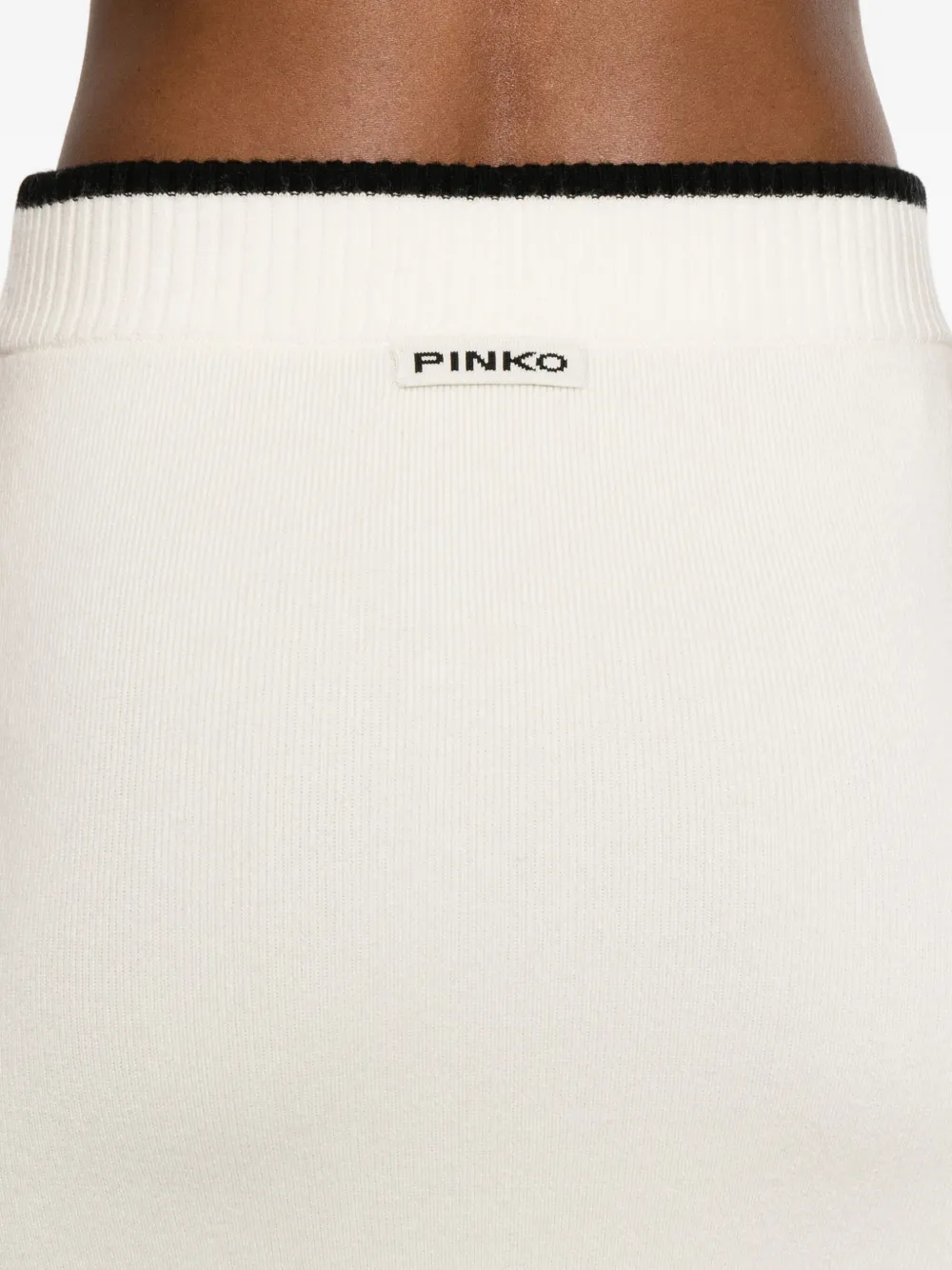 Pinko Wool Blend Skirt In Neutral