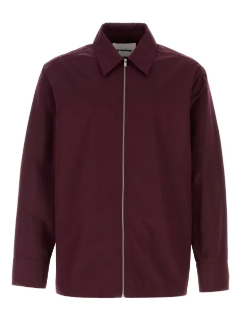 Jil Sander zip-front poplin shirt