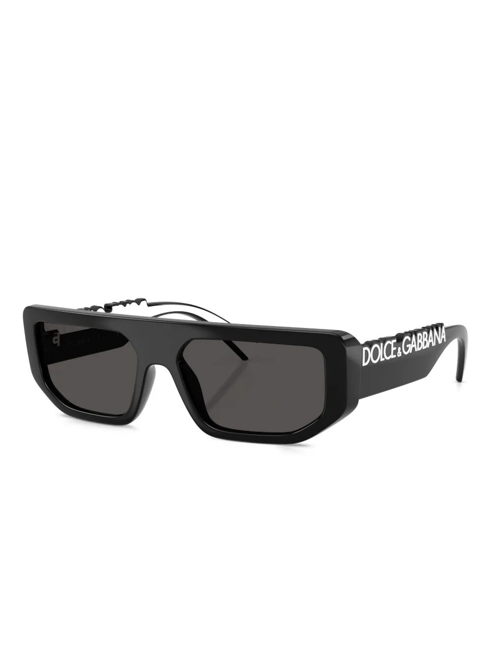 Dolce & Gabbana Eyewear DG6203 zonnebril met rechthoekig montuur Zwart