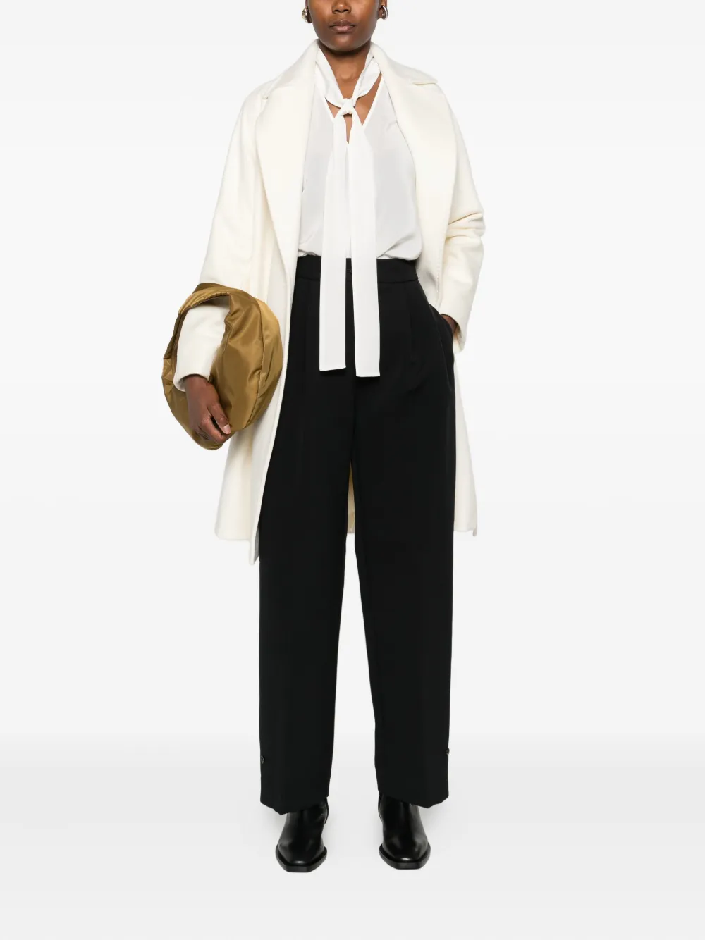Max Mara tie-neck silk blouse - Wit