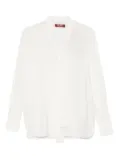 Max Mara tie-neck silk blouse - White