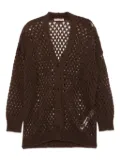 TWINSET button-front open-knit cardigan - Brown