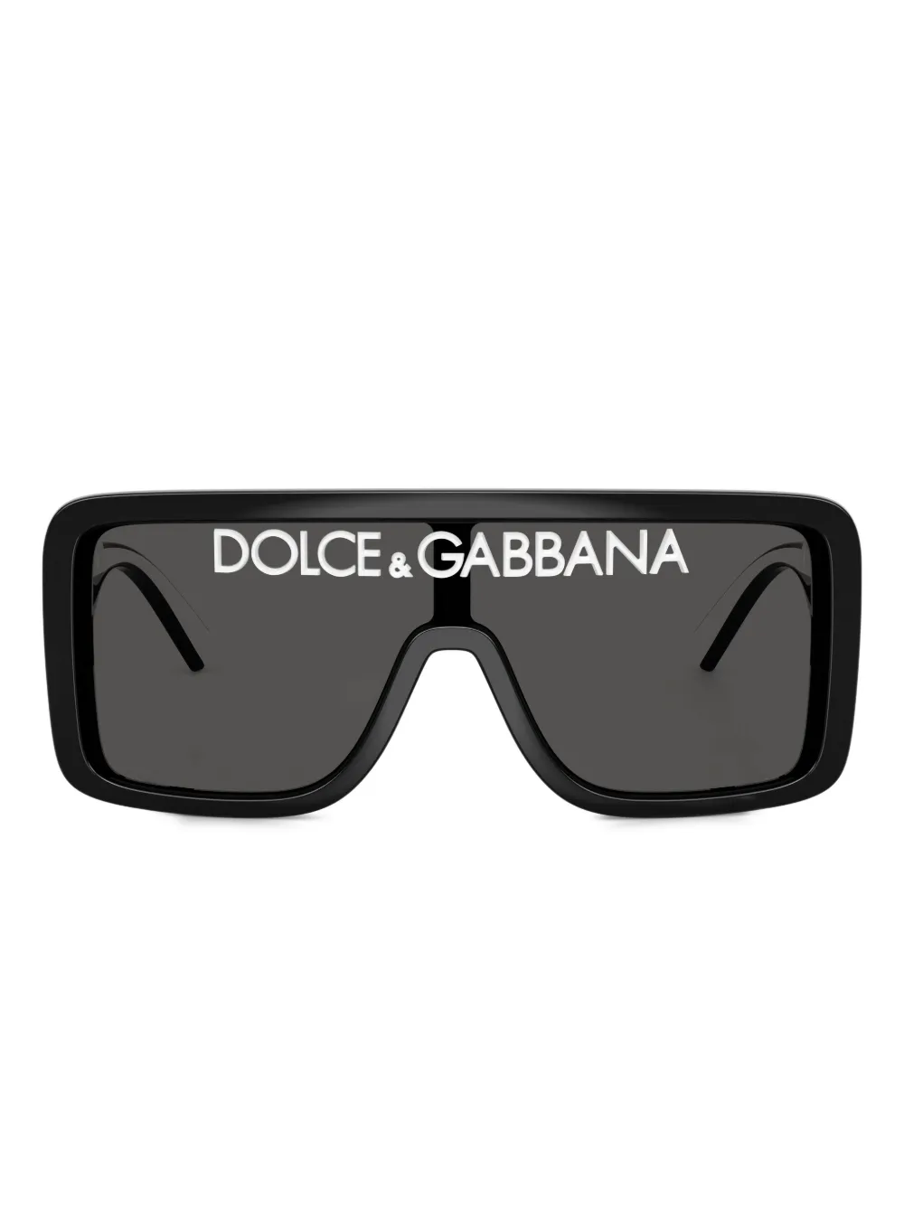Dolce & Gabbana Logo-detail Square-frame Sunglasses In Black
