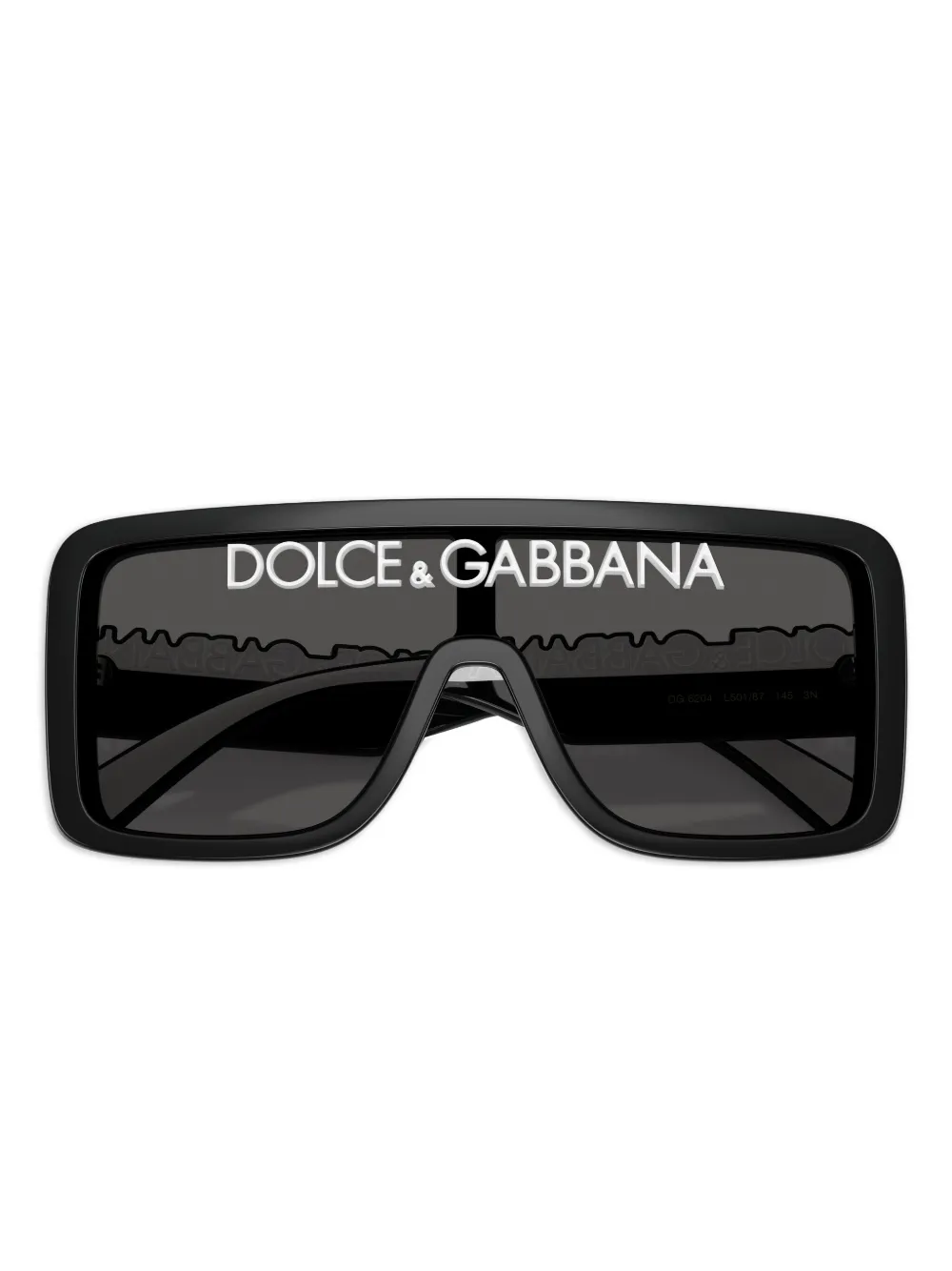 Dolce & Gabbana Logo-detail Square-frame Sunglasses In Black