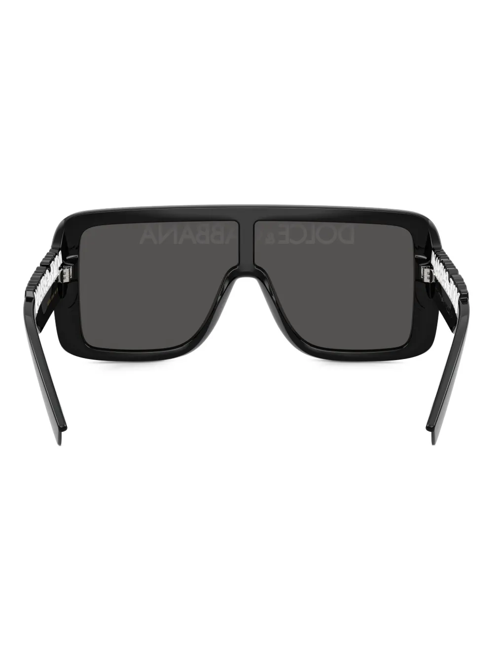 Dolce & Gabbana Logo-detail Square-frame Sunglasses In Black