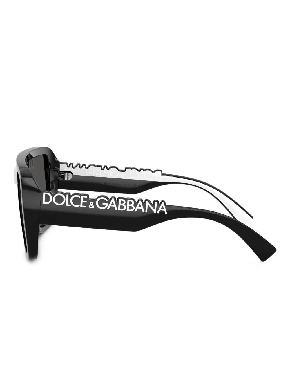 Dolce & Gabbana Logo-detail Square-frame Sunglasses In Black
