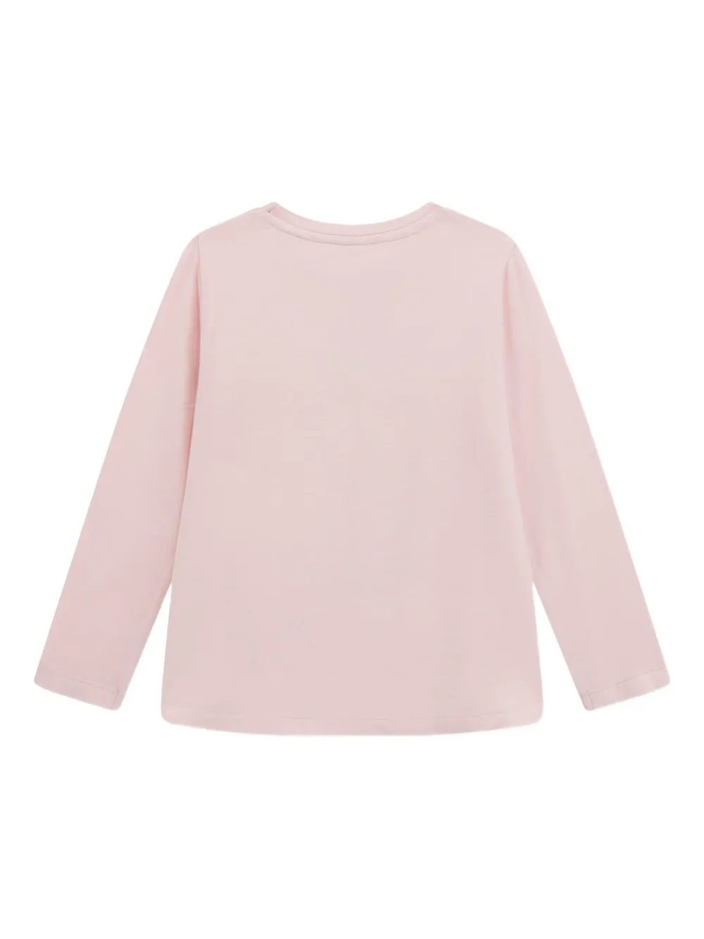 guess kids sequin-embellished long-sleeve T-shirt Roze