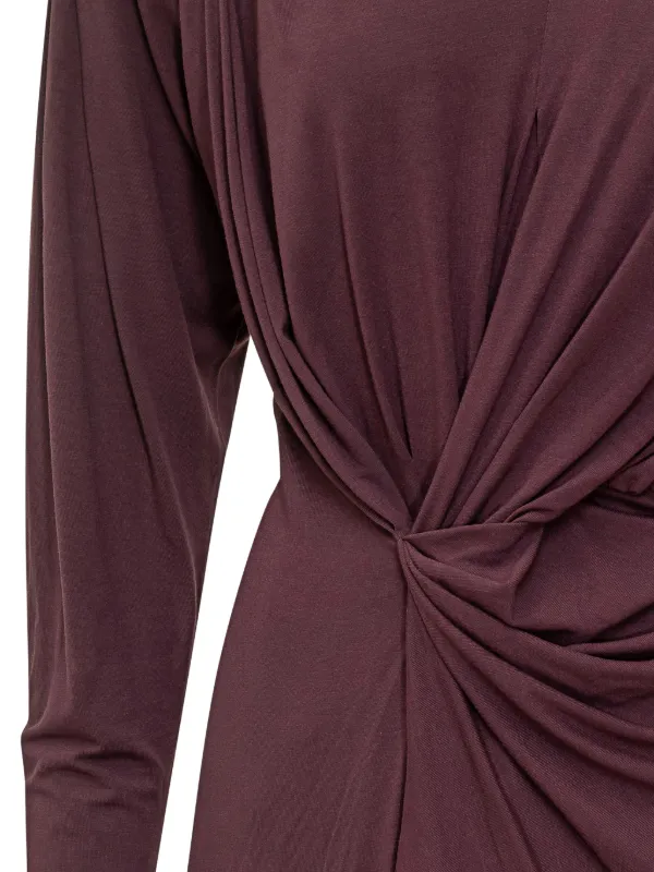 iro purple dress $425 IRO Women's Purple Pilar Asymmetric Cut-Out Dress Size 38