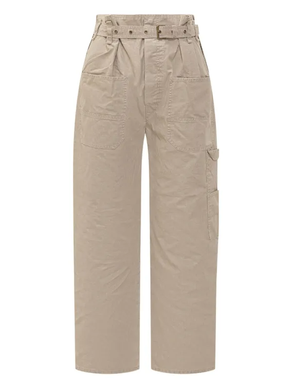 Marant Étoile Belted Pocket Trousers in Neutrals