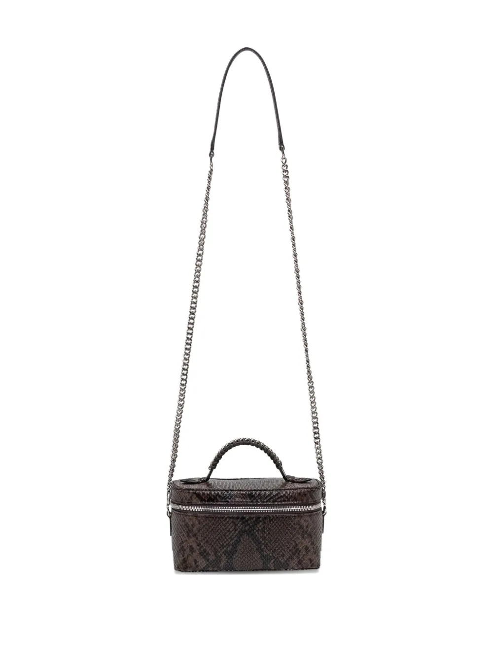 Stella Mccartney Mini Embossed Cross-body Bag In Brown