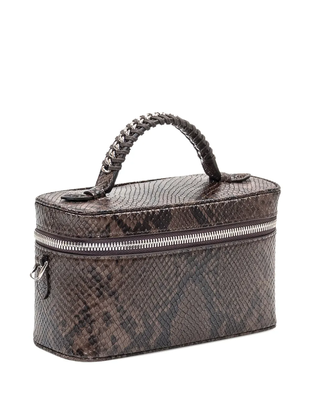 Stella Mccartney Mini Embossed Cross-body Bag In Brown