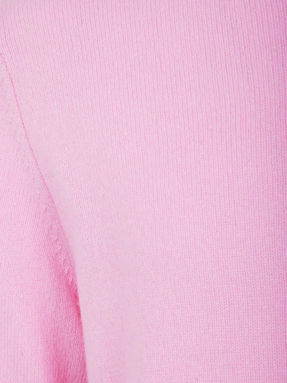 Mc2 Saint Barth Ribbed Cuff Crew Neck Lambswool Sweater In Pink