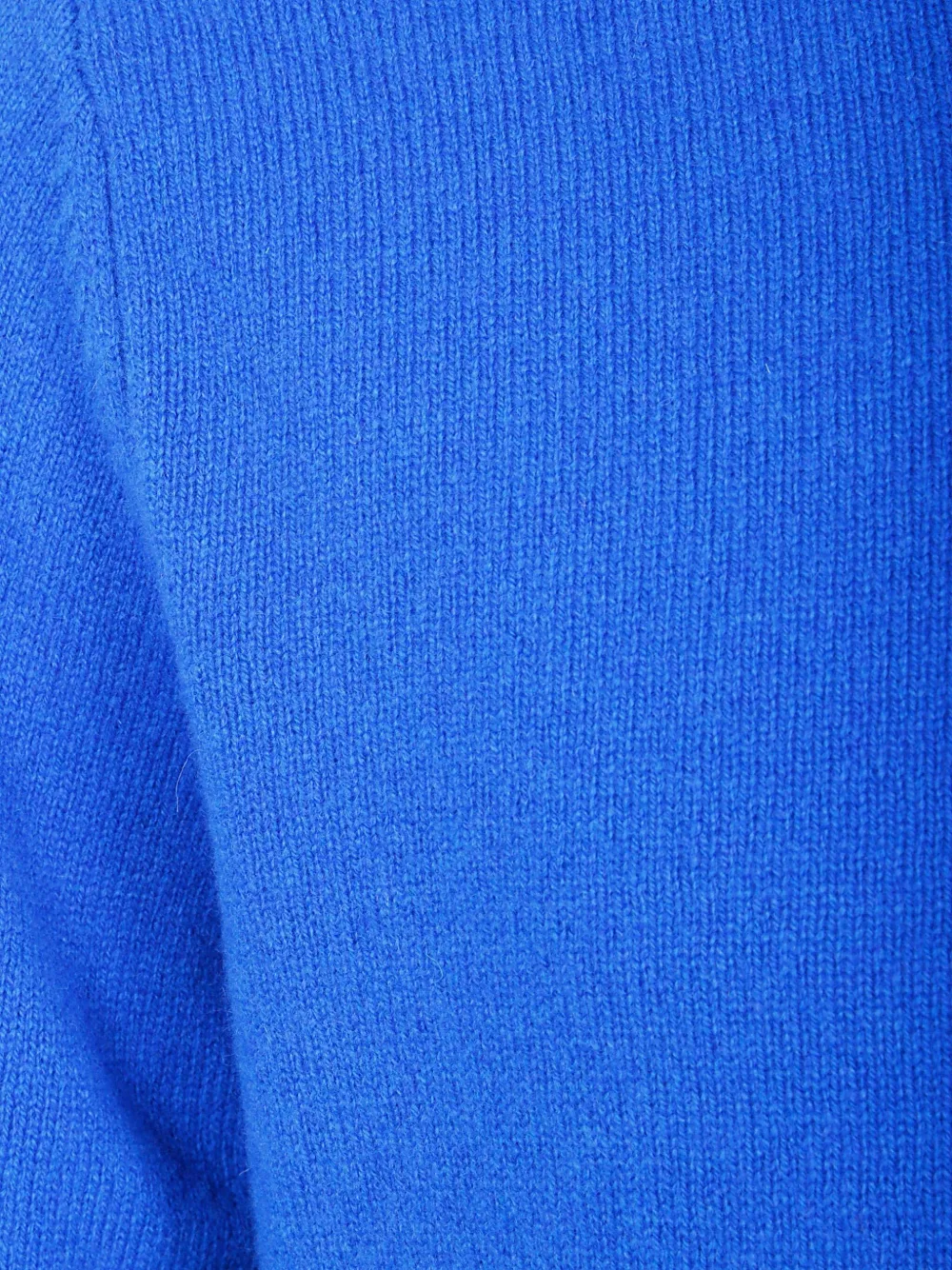 Mc2 Saint Barth Ribbed Cuff Crew Neck Lambswool Sweater In Blue