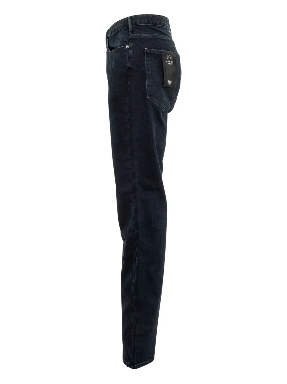 Emporio Armani Straight Jeans In Dark Denim In Blue