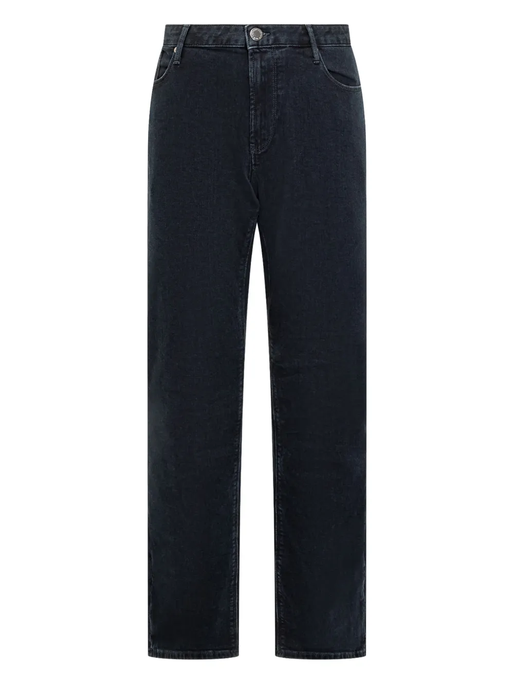 Emporio Armani five-pocket logo-plaque jeans | Blue | Image 1