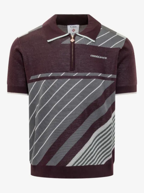 Casablanca playera tipo polo con rayas diagonales