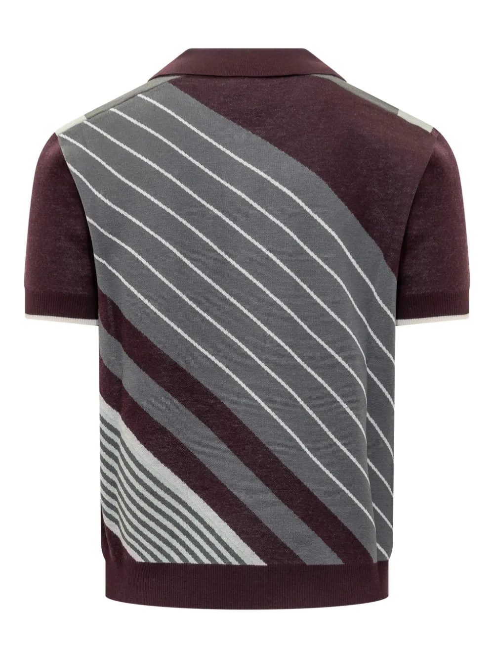 Casablanca Poloshirt met diagonale strepen - Rood