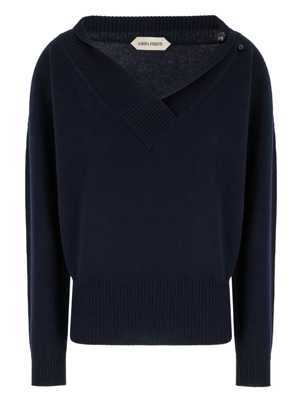 Alberta Ferretti V-neck cashmere sweater - ブルー Alberta Ferretti V-neck cashmere sweater - ブルー