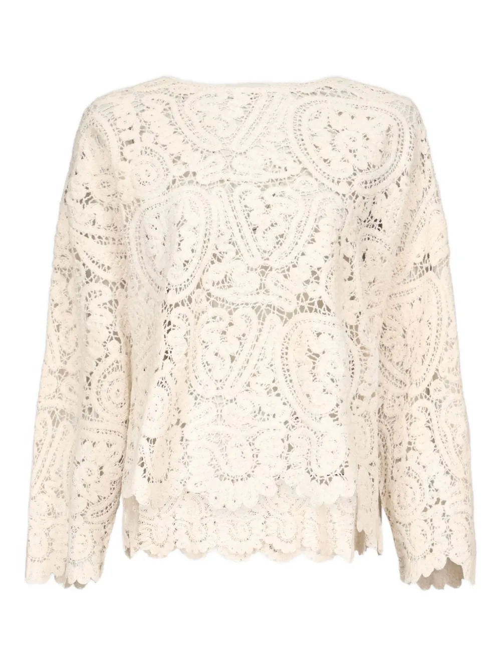LouLou de Saison AROLD crochet lace sweater | Neutrals | Image 1