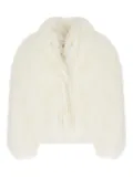 OLIVIA V goat fur long-sleeves jacket - White
