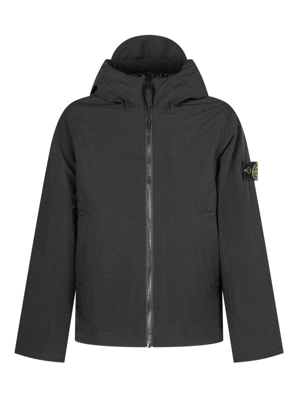 Stone Island Junior hooded parka jacket | Black | Image 1