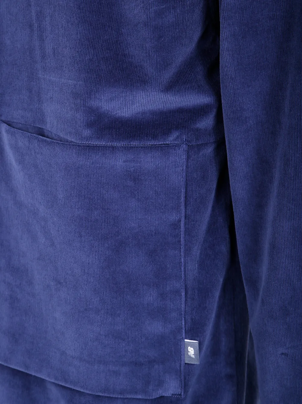 New Balance Soft Corduroy Long Sleeve Overshirt In Blue