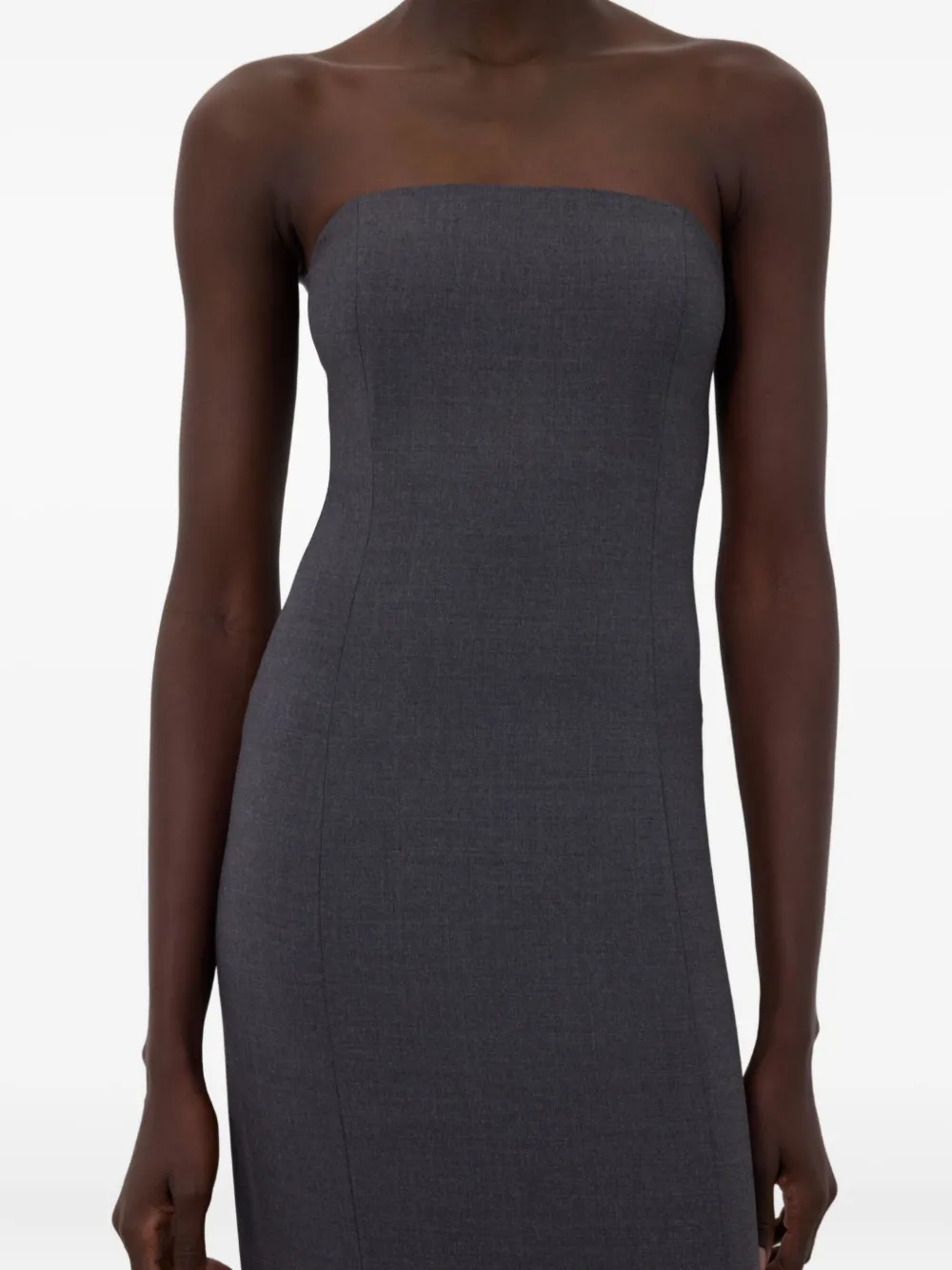 LouLou de Saison SHILO strapless bustier midi-jurk Grijs