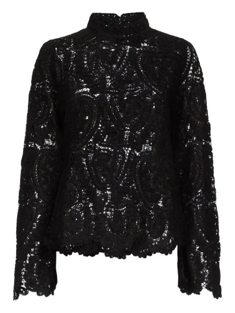 LouLou de Saison WADE velvet silk lace knit top
