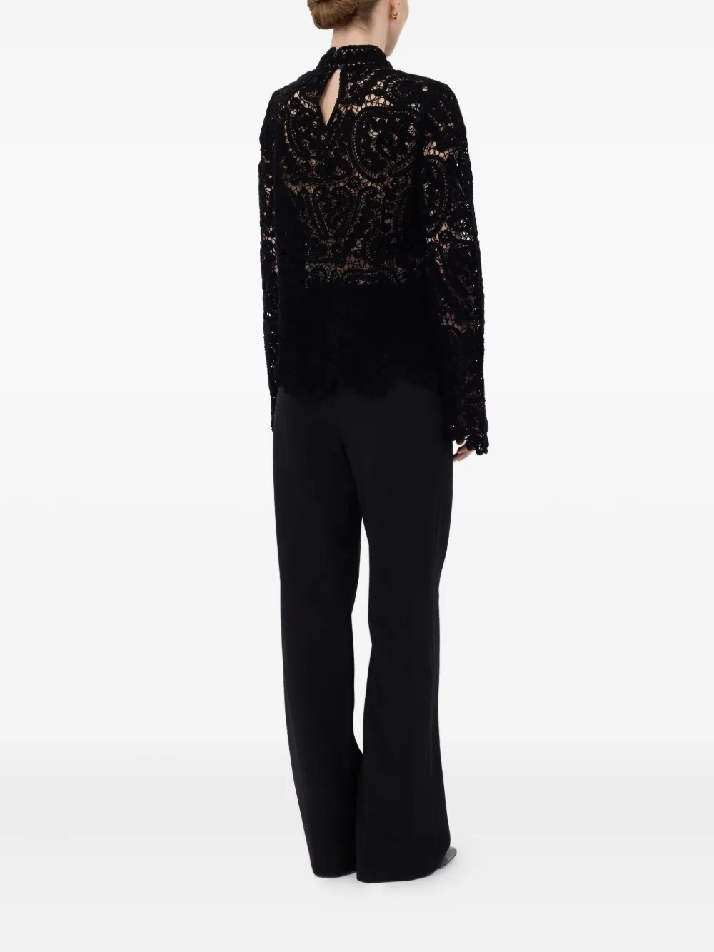 Loulou De Saison Wade Stand Collar Sweater Clothing In Black