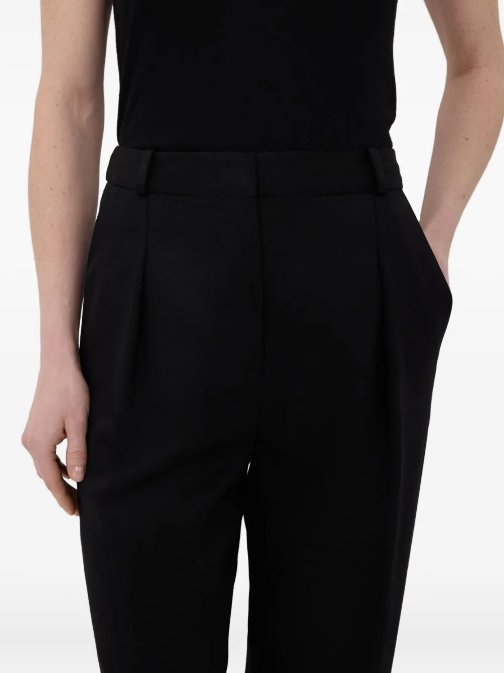 Loulou De Saison Garbo Pleated-wool Trousers In Black