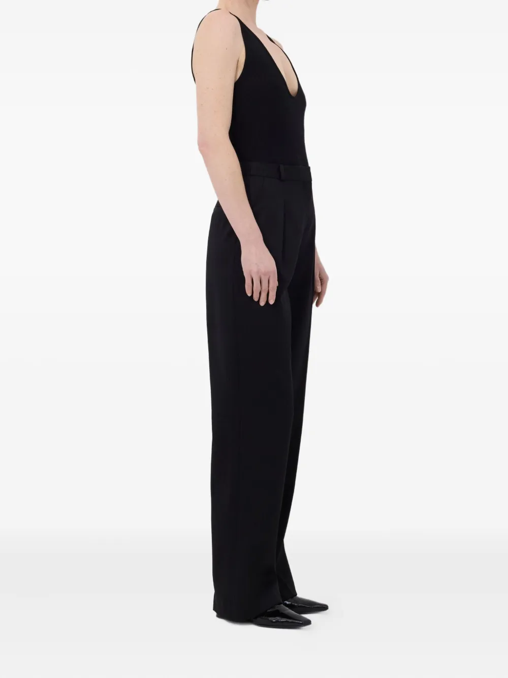 Loulou De Saison Garbo Pleated-wool Trousers In Black