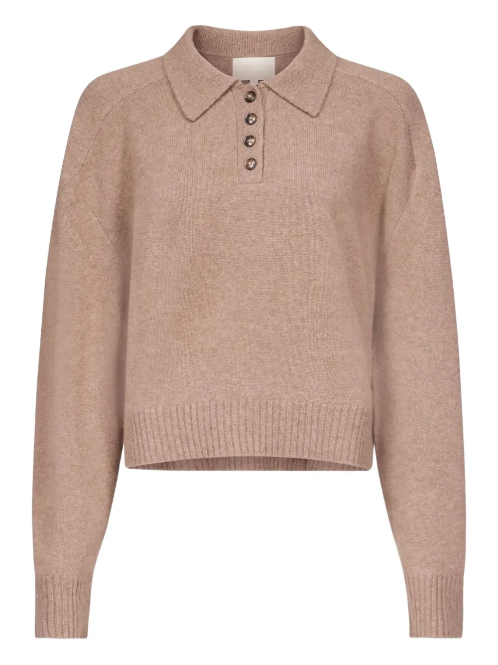 LouLou de Saison ribbed-hem polo top | Neutrals | Image 1