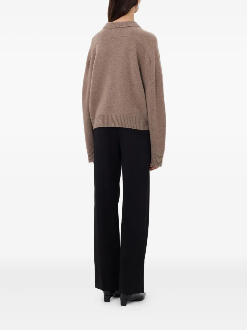 LouLou de Saison Polotop met geribbelde afwerking Beige