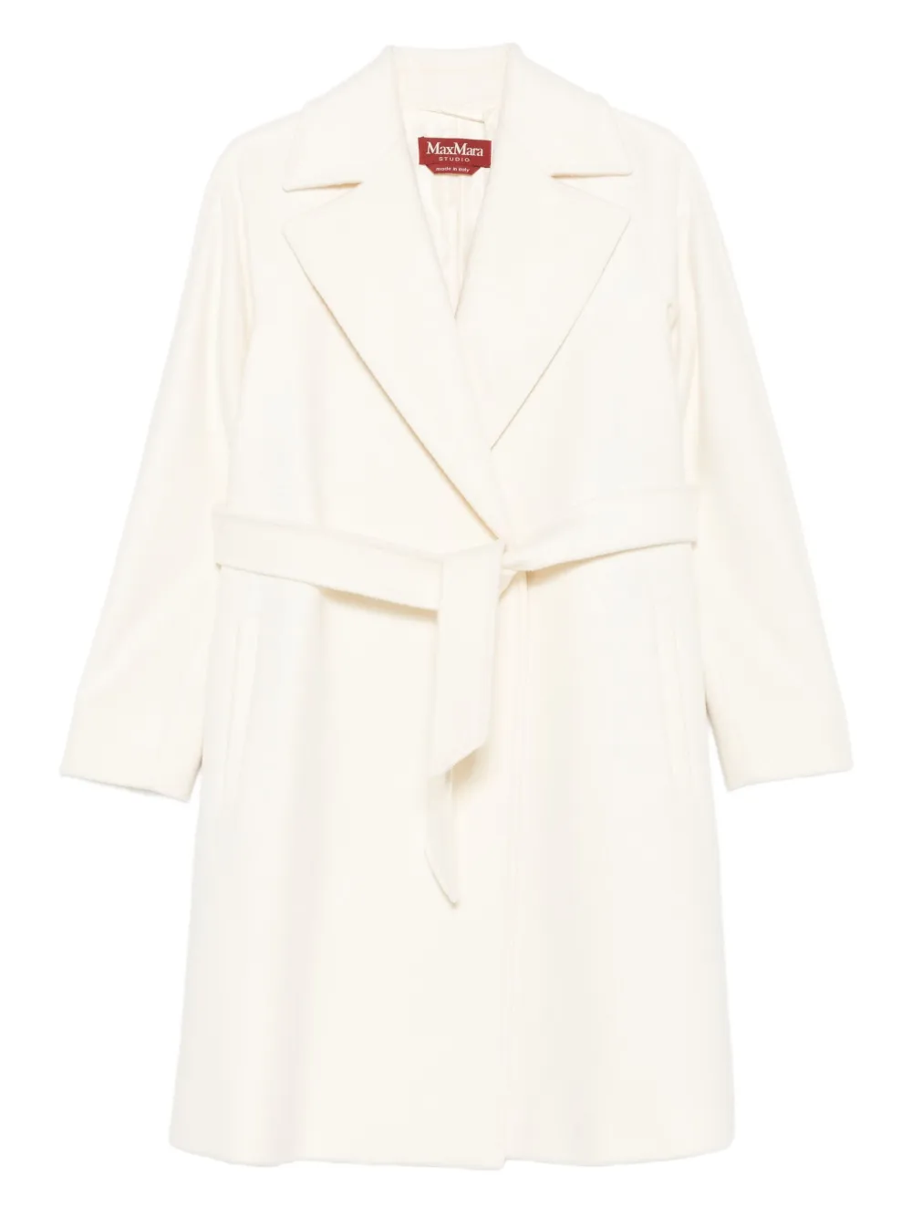 Max Mara belted wrap coat | White | Image 1