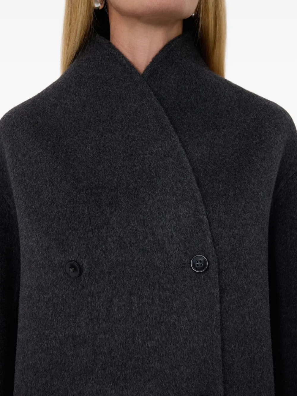 Loulou De Saison Meyer Double-breasted Wool-blend Jacket In Black