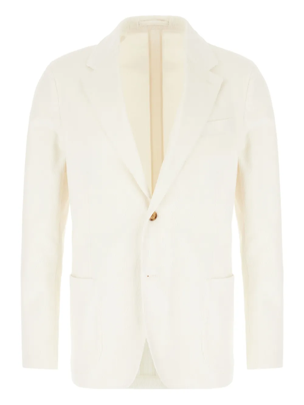 Lardini corduroy single-breasted blazer - ホワイト Lardini corduroy single-breasted blazer - ホワイト