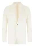 Lardini corduroy single-breasted blazer - Neutrals