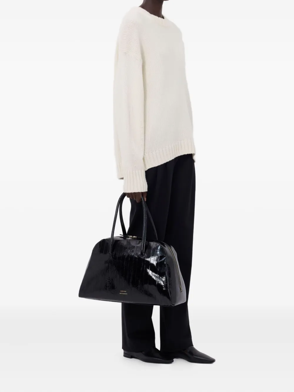Loulou De Saison Tino Loose Fit Sweater Clothing In White