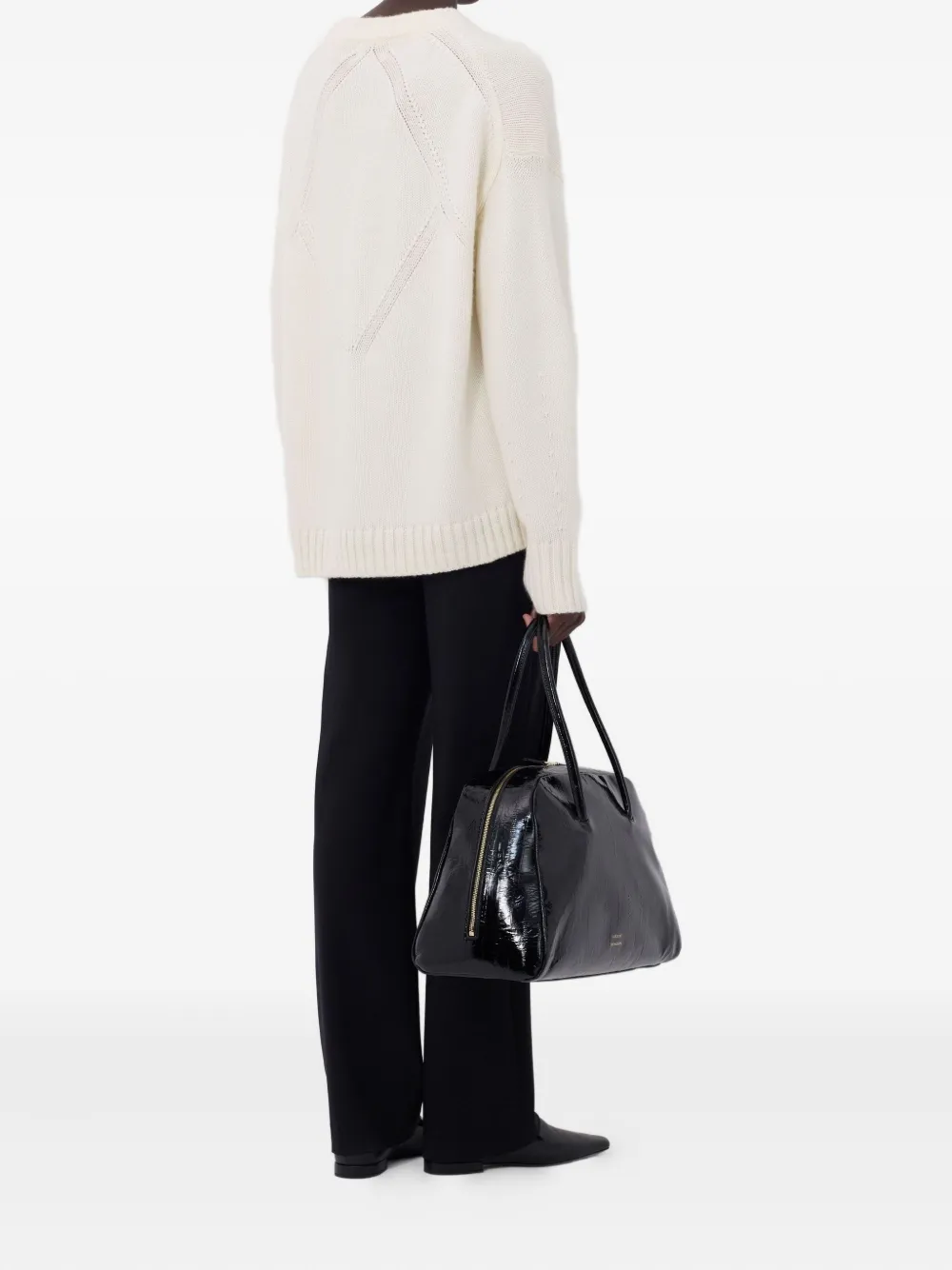 Loulou De Saison Tino Loose Fit Sweater Clothing In White