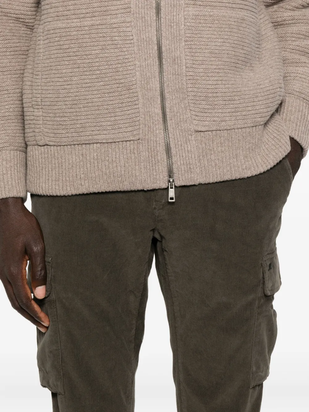 Mason's Cardo-pockets Trousers In Gray