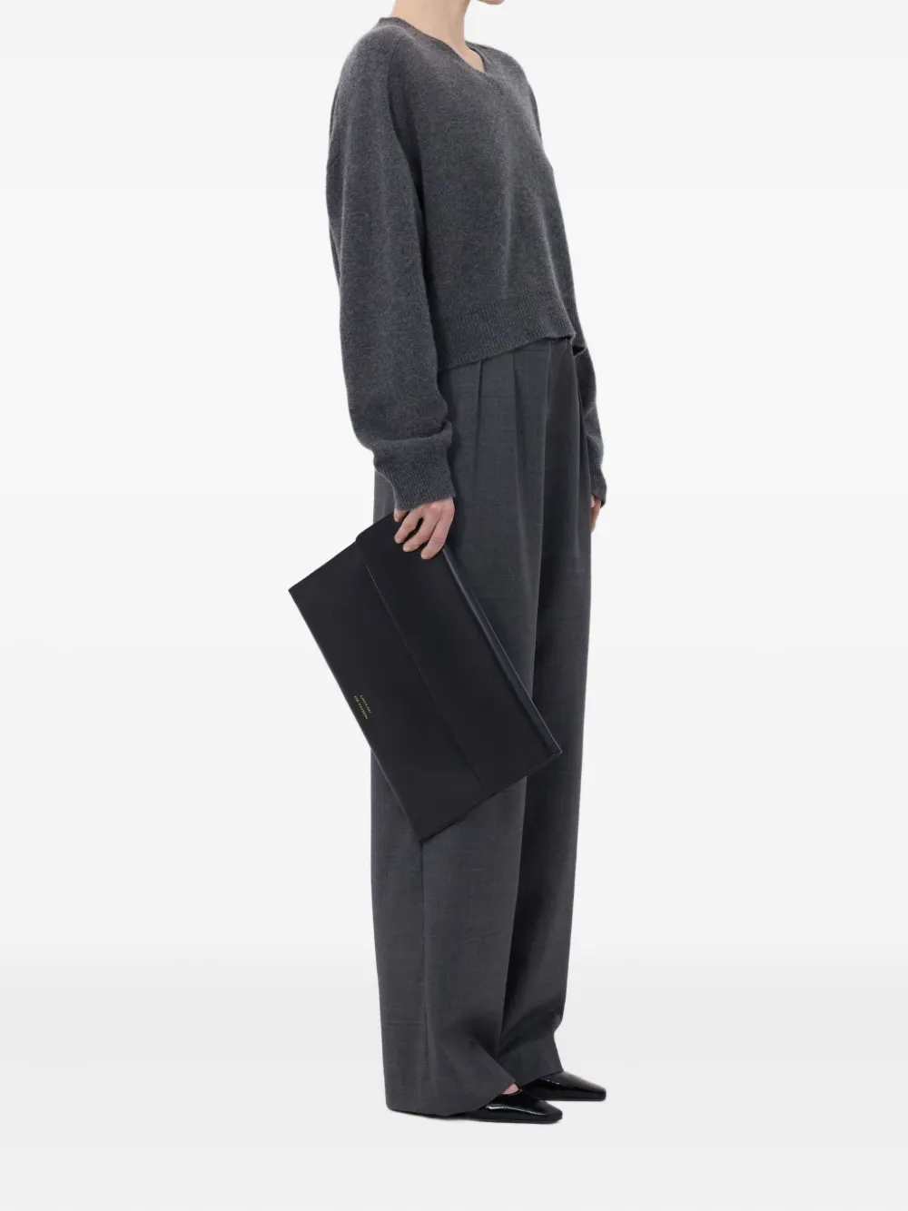 Loulou De Saison V-neck Sweater In Gray