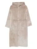 Simonetta Ravizza hooded shearling coat - Neutrals