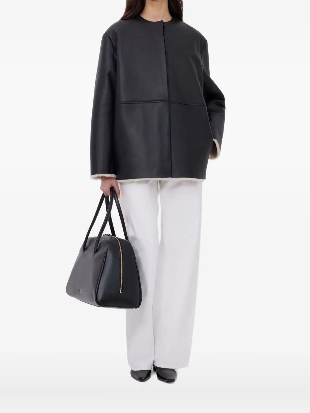 LouLou de Saison FARGO leather shearling coat | Black | Image 1
